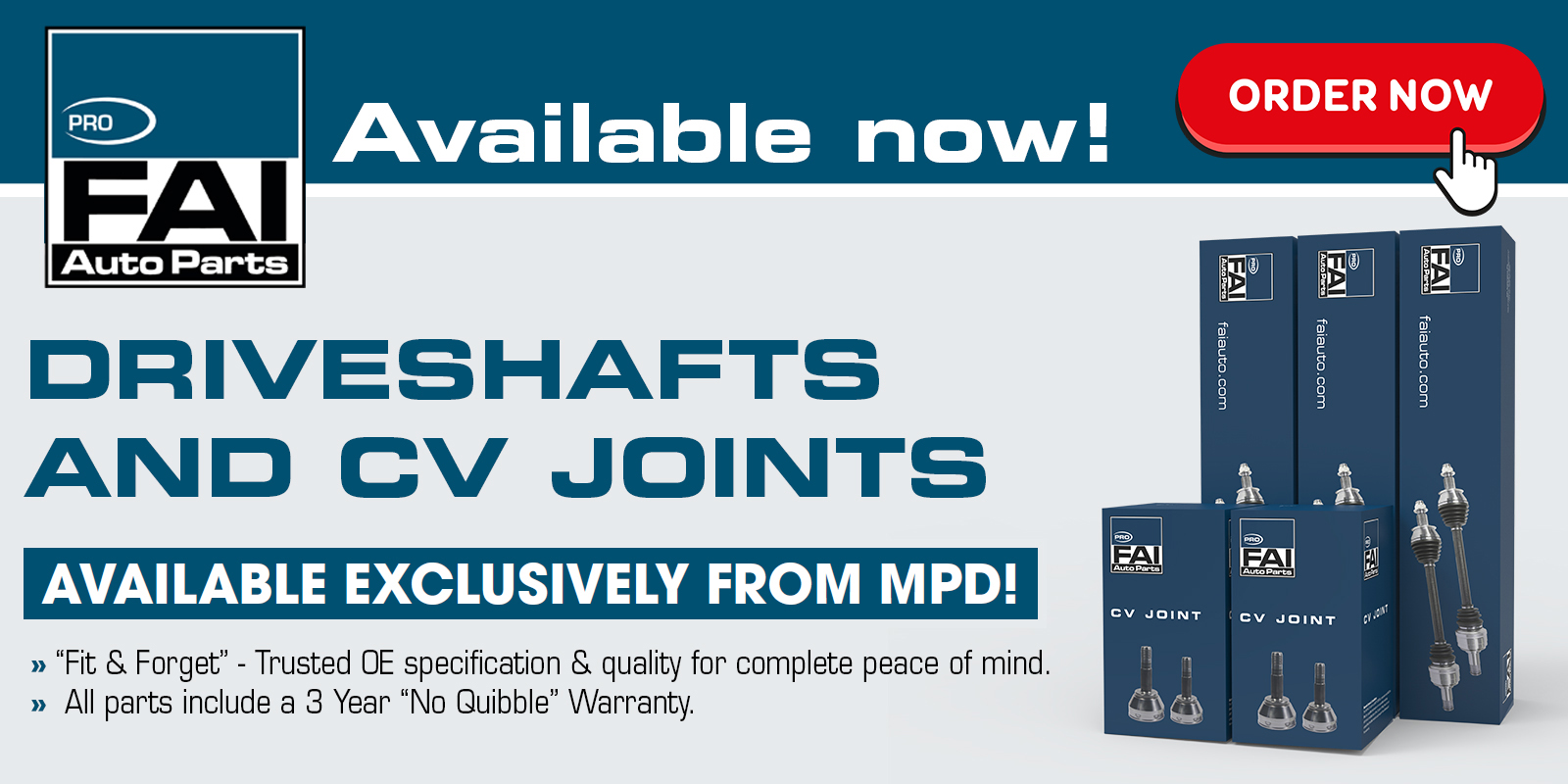 FAI Pro - MPD Exclusive - Driveshafts & CV Joints