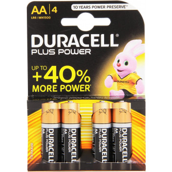 PLUS POWER ALKALINE AA BATT - 4PK