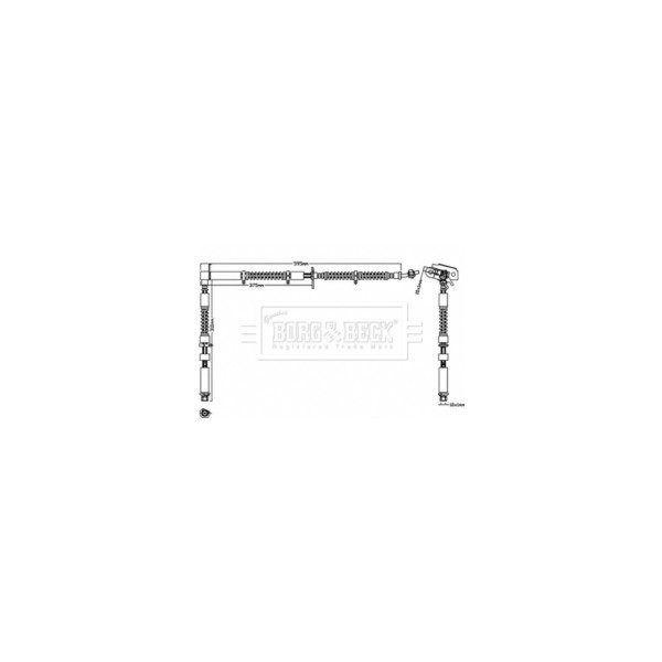 Borg & Beck BRAKE HOSE FRONT RH (Front Right Hand) image