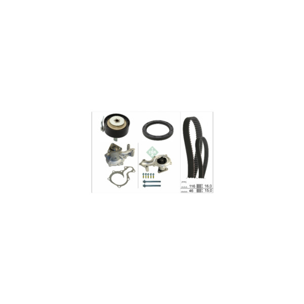 INA TIMING BELT KIT W/ WATERPUMP image