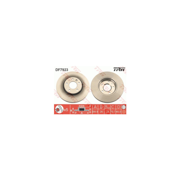 TRW BRAKE DISC PAIR (Front) image