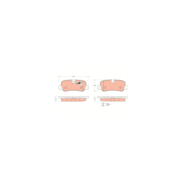 TRW BRAKE PAD SET (Rear) image