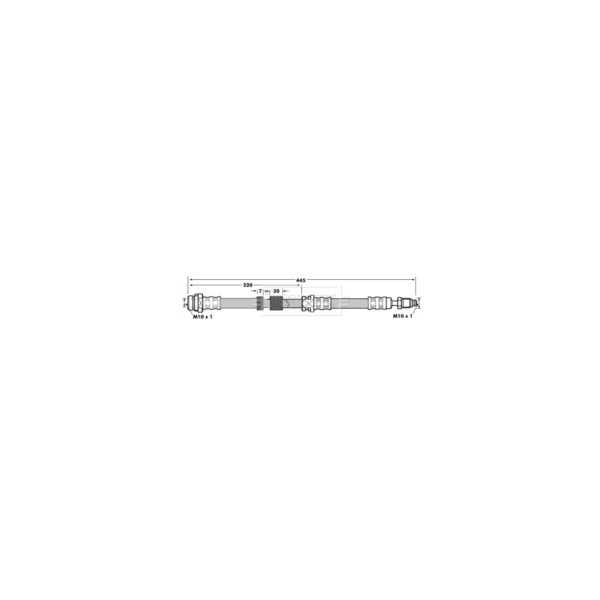 Borg & Beck BRAKE HOSE FRONT (Front Left Hand+Right Hand) image