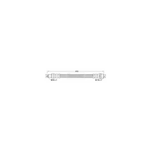 Borg & Beck BRAKE HOSE FRONT (Front Left Hand+Right Hand) image