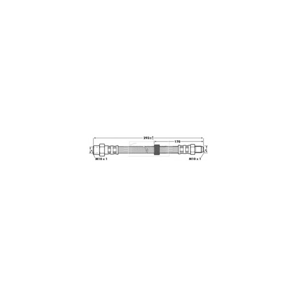 Borg & Beck BRAKE HOSE REAR (Rear Left Hand+Right Hand) image