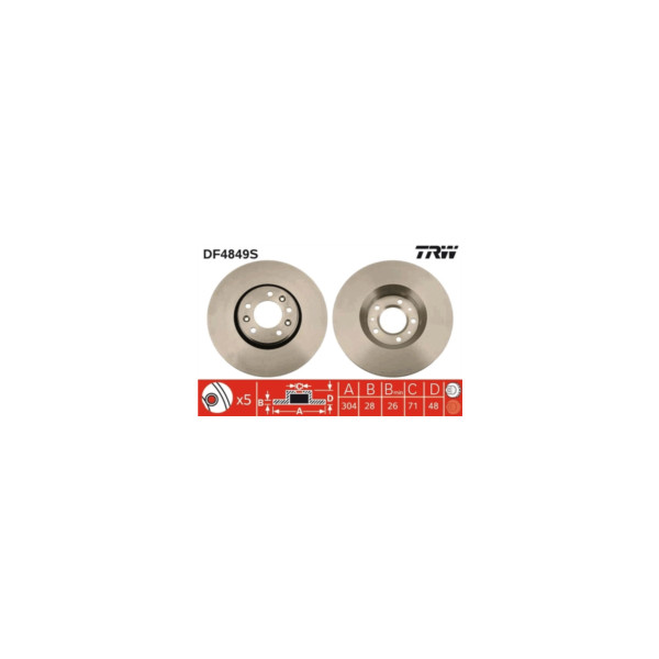 TRW BRAKE DISC SINGLE Z (Front) image