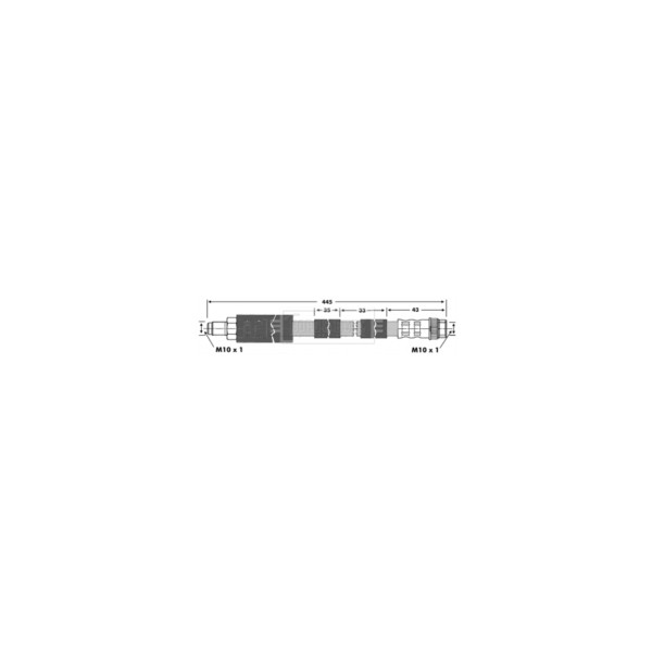 Borg & Beck BRAKE HOSE FRONT (Front Left Hand+Right Hand) image