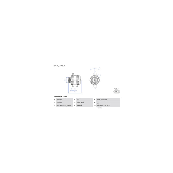 Bosch ALTERNATOR image