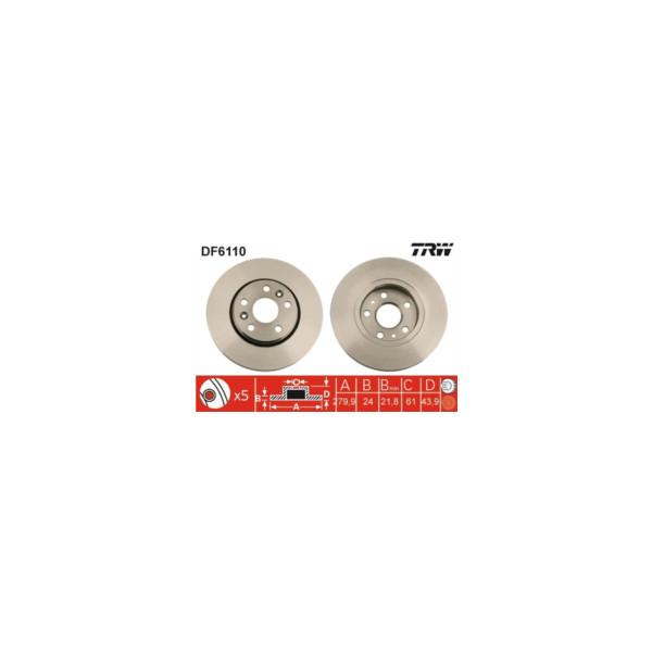 TRW BRAKE DISC PAIR (Front) image