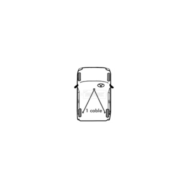Borg & Beck BRAKE CABLE - REAR (Rear Left Hand+Right Hand) image