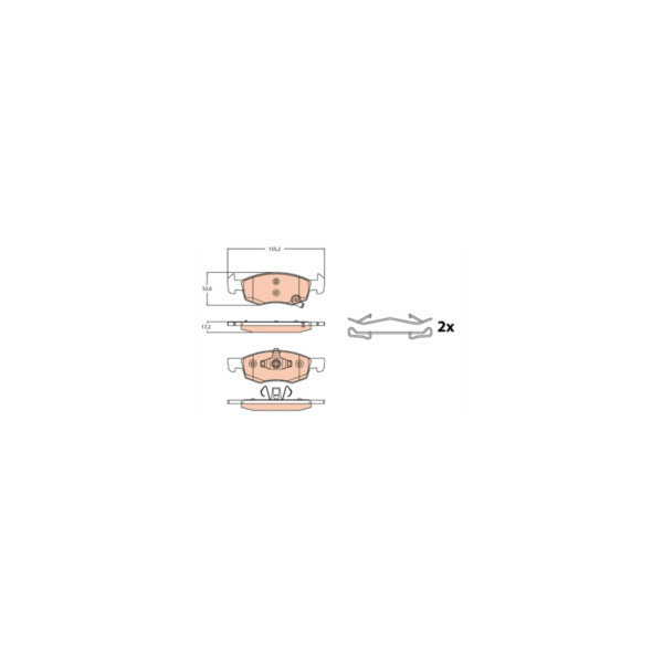 TRW BRAKE PAD SET (Front) image