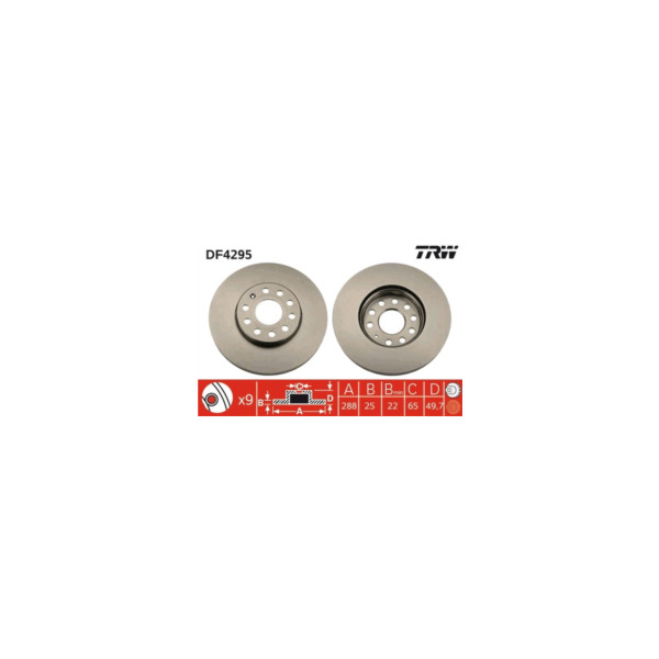 TRW BRAKE DISC PAIR (Front) image