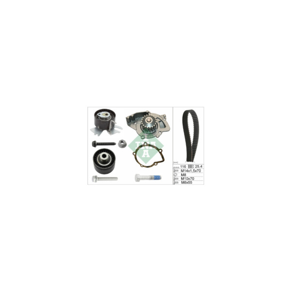 INA TIMING BELT KIT W/ WATERPUMP image