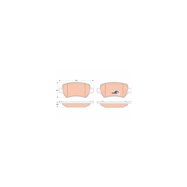 TRW BRAKE PAD SET Z (Rear) image