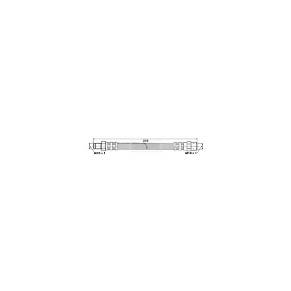 Borg & Beck BRAKE HOSE FRONT L/R (Rear Left Hand+Right Hand) image