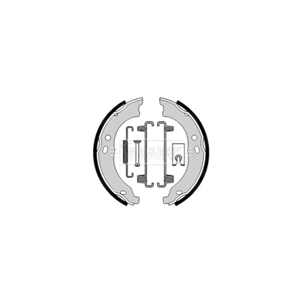 Borg & Beck BRAKE SHOES (Rear Left Hand+Right Hand) image