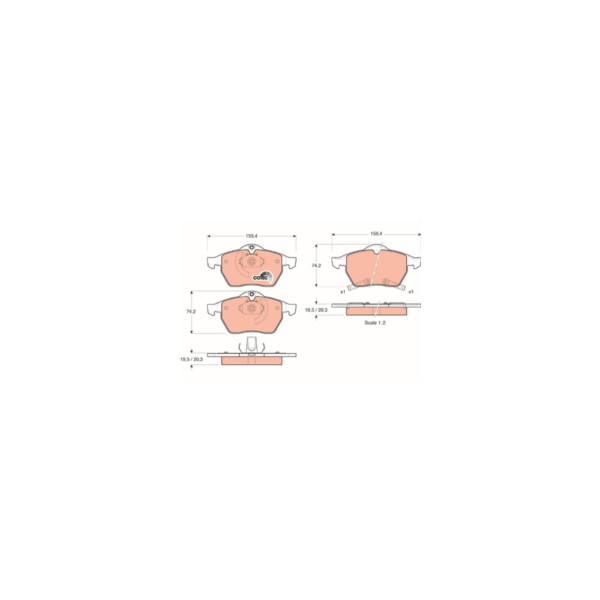 TRW BRAKE PAD SET Z (Front) image