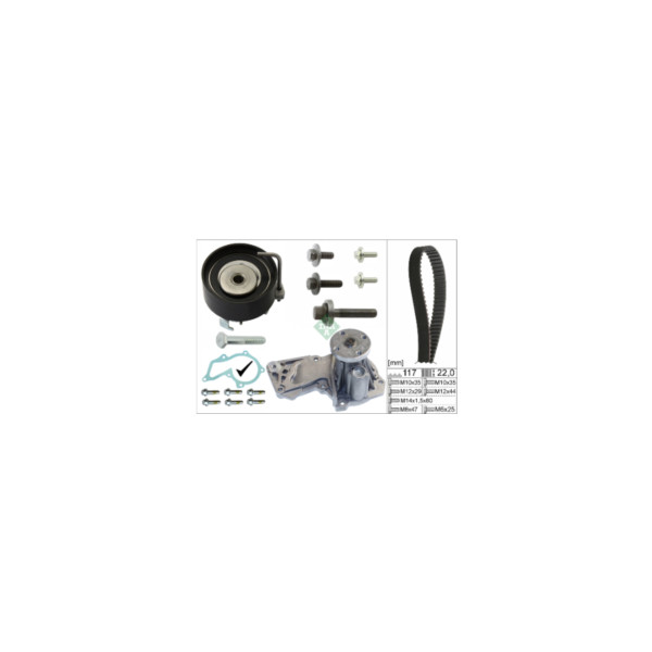 INA TIMING BELT KIT W/ WATERPUMP image