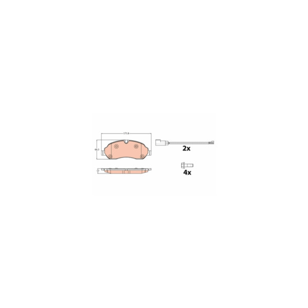 TRW BRAKE PAD SET (Front) image