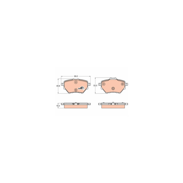 TRW BRAKE PAD SET (Rear) image