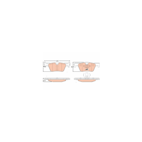 TRW BRAKE PAD SET (Rear) image