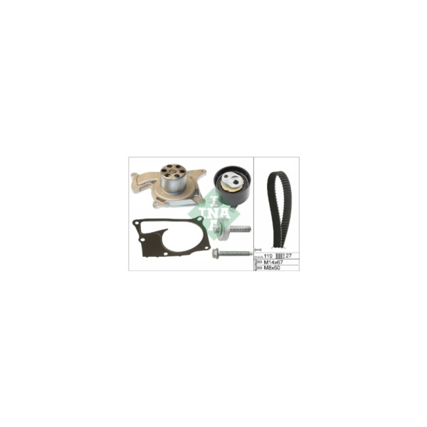 INA TIMING BELT KIT W/ WATERPUMP image